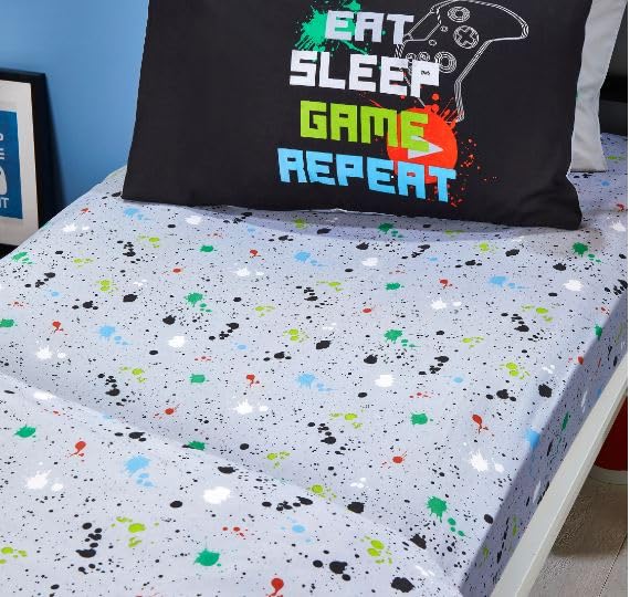 Bedlam - Drap de lit Gris avec éclaboussures de Peinture... - Maison & Cuisine Amazon France à 11.86€