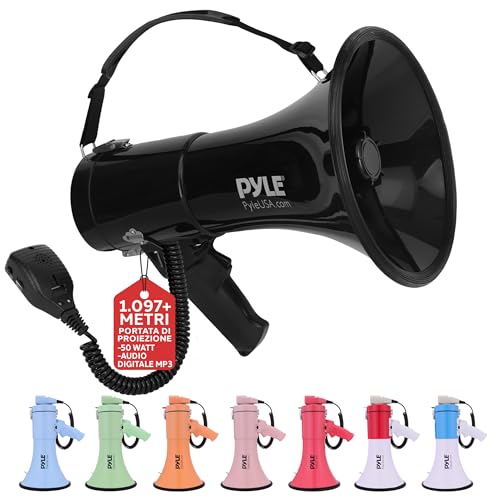 Pyle Megafono Portatile 50 Watt, Sirena Automatica, Volume... - Sports & Fitness Amazon Italie à 40.58€