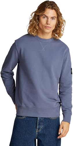 Calvin Klein Sudadera Hombre Badge Crew Neck de algodón... - Mode & Vêtements Amazon Espagne à 32.19€