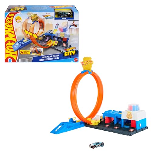 Hot Wheels Toy Car Track Set, Super Police Station Playset... - Jouets & Jeux en promo à 8.99€