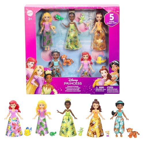 Mattel Disney Princess & Friends Set with 5 Posable Small... - Jouets & Jeux Amazon Royaume-Uni à 23.36€