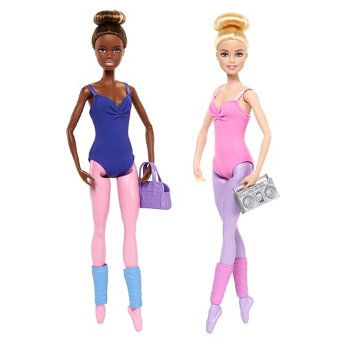 Barbie Ballet Room Set with 2 Dolls & 9 Accessories, Blonde... - Sports & Fitness Amazon Royaume-Uni à 14.82€