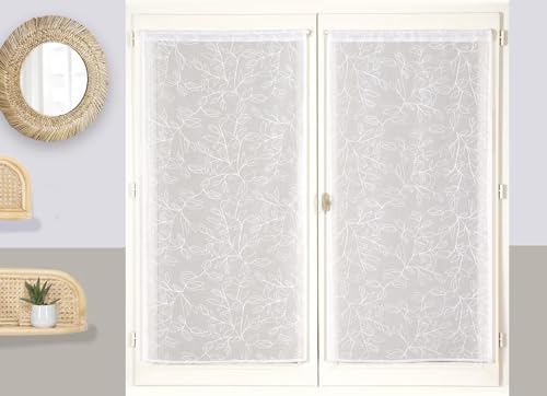 Atout Ciel Vorhang, Bestickt, Blätter, mit Stangendurchzug... - Maison & Cuisine Amazon Allemagne à 19.01€