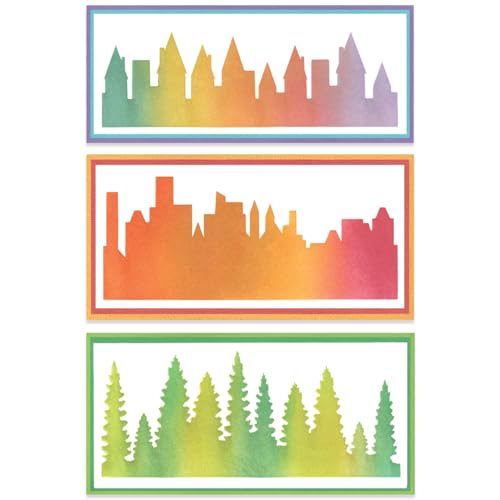 Sizzix A5 Stencil Cosmopolitan, The View #2 by Stacey Park... - Maison & Cuisine Amazon Royaume-Uni à 2.10€
