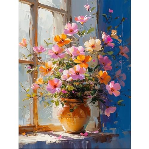 Yunruily Peinture par numéros - Motif fleurs adultes... - Jouets & Jeux Amazon France à 8.24€