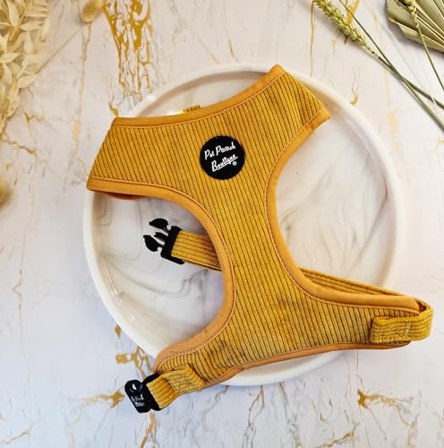 Mustard Yellow Cord Dog Harness XS - Pet Supplies Amazon UK à 7.21€