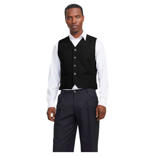 JACK & JONES Chaleco de traje JPRTHEO Regular Fit, Negro, 52 - Bon plan à 25.54€