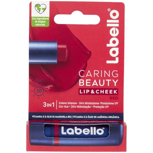 Labello Caring Beauty Lip & Cheek Red 4.8 g, Beurre à... - Beauté & Parfums Amazon France à 5.39€