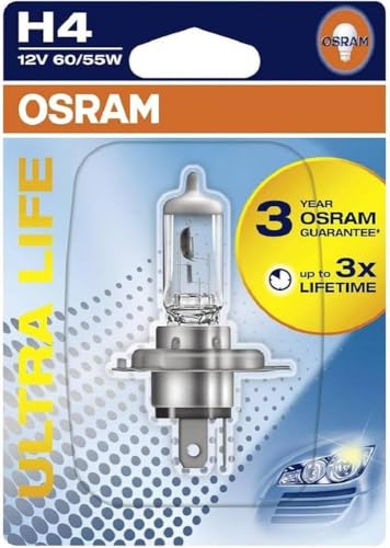 Osram ULTRA LIFE, H4, halogen headlight lamp, Single... - Maison & Cuisine Amazon Allemagne à 3.29€