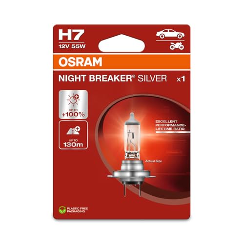 OSRAM NIGHT BREAKER SILVER, H7, lámpara de faro halógena... - Auto & Moto Amazon Espagne à 5.96€