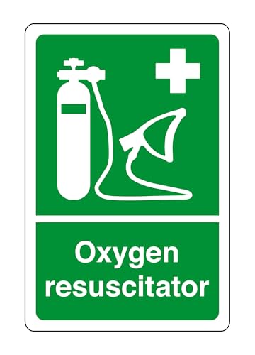 Oxygen resuscitator - safety sign, health & safety signage... - Fournitures Bureau Amazon Royaume-Uni à 1.89€