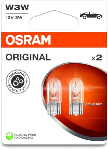 OSRAM ORIGINAL LINE 12V, W3W, signal lamp, Glass Wedge... - Auto & Moto Amazon Italie à 1.79€