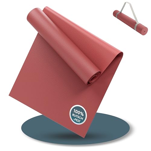 LILENO SPORTS Tappetino da yoga bordeaux (180 x 60 cm) con... - Sports & Fitness en promo à 16.07€