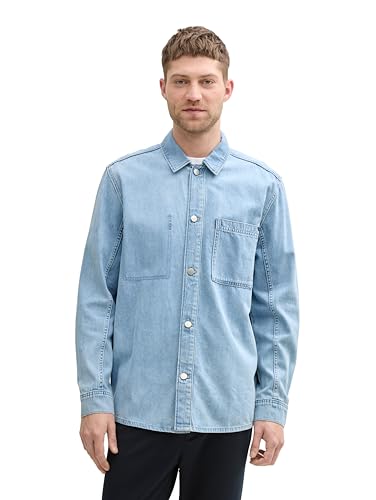 TOM TAILOR Camicia da Uomo, 10117 – Used Bleached Blue... - Amazon Italie à 13.30€
