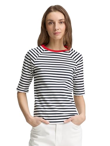 TOM TAILOR Denim Camiseta de Rayas para Mujer, 25924 - Navy... - Fashion & Clothing Amazon Spain à 9.98€