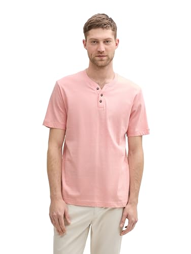 TOM TAILOR Maglietta da Uomo, 37456 Hazy Coral White Fine... - Bon plan à 4.64€