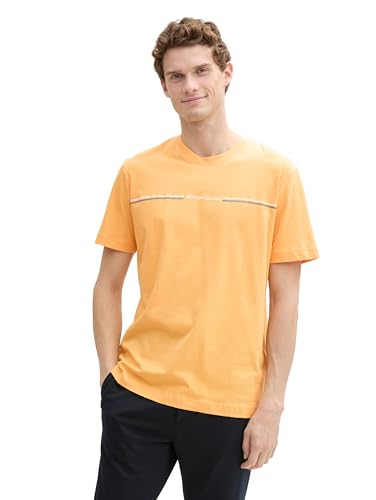 TOM TAILOR Maglietta da Uomo con Stampa, 37103 - Peachy... - Bon plan à 3.80€