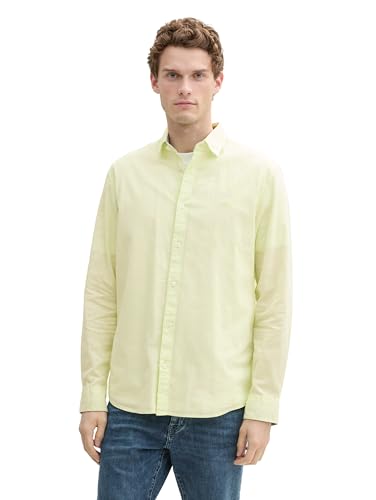 TOM TAILOR Camicia da Uomo, 29078 - Lime Cream Green, S - Beauté & Parfums Amazon Italie à 10.88€