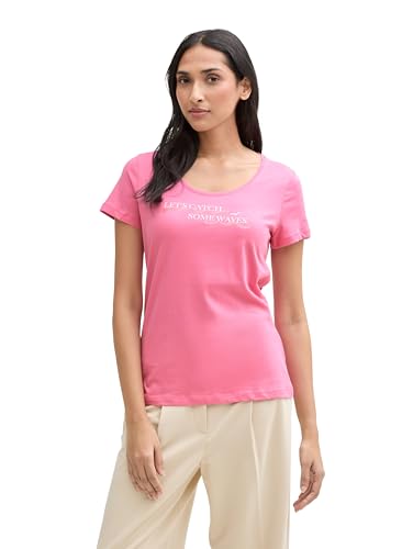 TOM TAILOR Maglietta da Donna, 15116 - Rosa Brillante, L - Bon plan à 2.87€