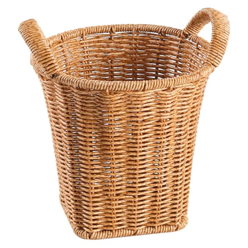 Ciieeo Bote de Basura Tejido Cesto de Basura de Mimbre con... - Jardin & Extérieur en promo à 15.99€