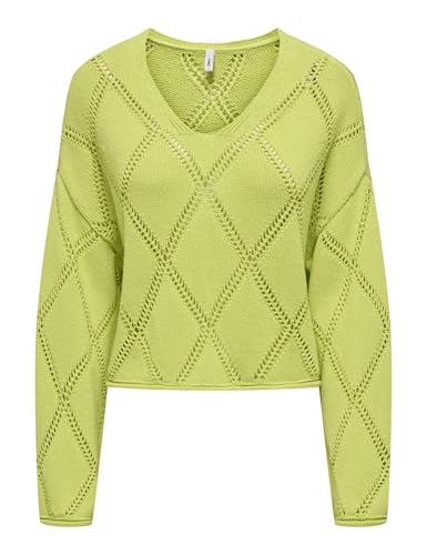 ONLY Onltaylor Life LS V-Neck Knt, Verde linfa, M - Amazon Italy à 11.66€