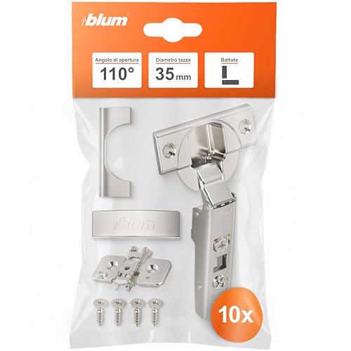 Blum - 10 cerniere per mobili, 110°, dritte con molla... - Amazon Italie à 25.92€