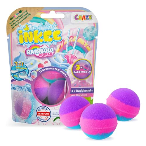 INKEE Pack Color Rainbow World - Lot de 3 bombes de bain... - Beauté & Parfums Amazon France à 5.26€