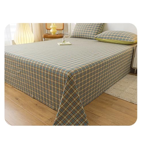 RUZGAR 100% Washed Cotton Plaid Flat Sheet Twin/Single Full... - Maison & Cuisine Amazon Royaume-Uni à 27.12€