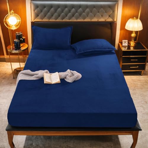 Gezu Drap-housse en flanelle - Plüsch - Chaud - 160x200 cm... - Maison & Cuisine Amazon France à 13.90€