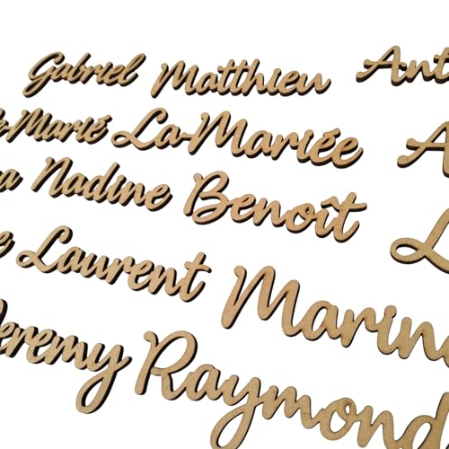 Marque Place Mariage en bois Marque place personnalisé... - Loisirs Créatifs Amazon France à 1.30€