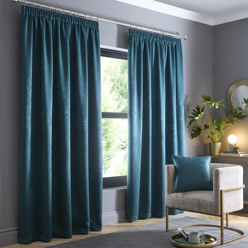 Fusion Pencil Pleat Curtains – W66 x L54 (168x137cm) –... - Maison & Cuisine Amazon Royaume-Uni à 16.10€