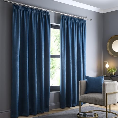 Fusion Teal Pencil Pleat Curtains W46 x L54 (117 x 137cm) –... - Home & Kitchen Amazon UK à 13.50€