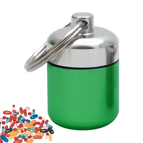 Key Chain Pill Container - Small Pill Box Metal Pill Holder... - Sports & Fitness Amazon Royaume-Uni à 1.49€