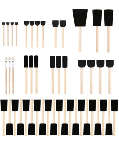 Bates- Foam Paint Brushes, 50 Pack, Assorted Sizes: 0.5" x... - Sports & Fitness en promo à 14.64€