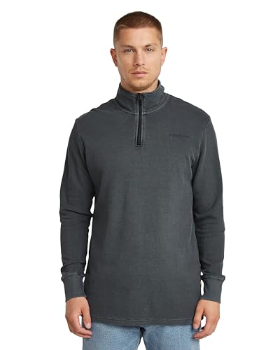 G-STAR Uomo Overdyed Half Zip Tweeter, Blu (salute gd... - Réduction -72% à 15.35€