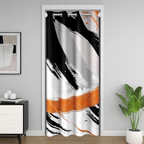 Verdunkelungsvorhang, Schwarz, Grau, Orange, 86 x 203 cm... - Home & Kitchen Amazon Germany à 16.23€