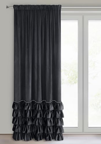 Eurofirany Carli - Tenda in velluto con volant, 1 pezzo... - High-Tech & Électronique Amazon Italie à 13.27€