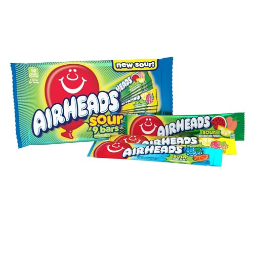 Airheads SOUR Candy Bars, Sour Watermelon Punch, Blue... - Épicerie Amazon Espagne à 7.99€