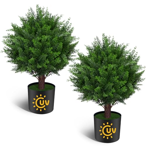 AOKIIE Lot de 2 arbres topiaires artificiels en cèdre de 50... - Jardin & Extérieur Amazon France à 78.04€
