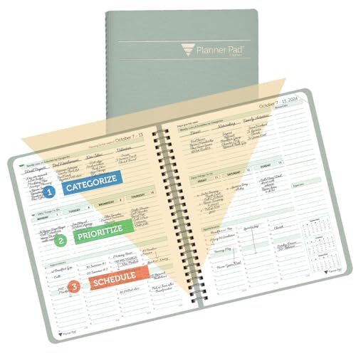 Planner Pad Organiseur de 12 mois à spirale, 3 niveaux... - Bricolage & Outils Amazon France à 3.56€