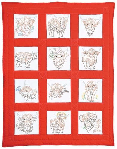 Jack Dempsey Needle Art Highland Cows, blocchi trapuntati a... - Loisirs Créatifs Amazon Italie à 19.79€