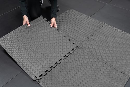 Athlyt Eva Gym Foam Mat, 6 Piece Set, Black - Sports & Fitness Amazon Royaume-Uni à 10.34€