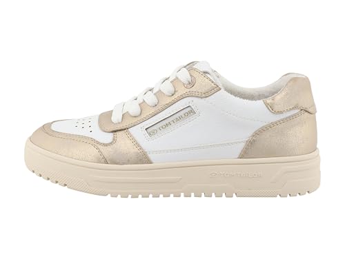 TOM TAILOR 7490010018, Zapatillas Mujer, Oro Blanco, 42 EU - Mode & Vêtements Amazon Espagne à 23.52€