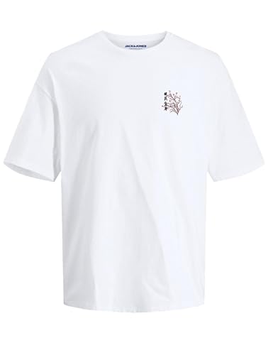 JACK & JONES Jorvalley Tee SS Crew Neck Tg, Bianco, M - Bon plan à 13.26€