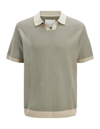 JACK & JONES Jprcceaston Knit Split Neck SS, Vetiver, S... - Maison & Cuisine Amazon Espagne à 13.42€