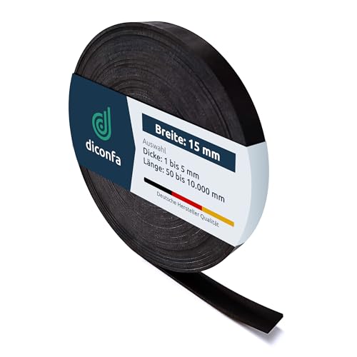 diconfa Gummistreifen BREITE 15mm 1,5cm - WÄHLBAR - Dicke:... - Bricolage & Outils en promo à 1.91€