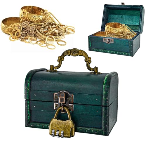 LPAMABA Coffres au Trésor Vintage en Bois - Coffre au... - Maison & Cuisine Amazon France à 2.69€