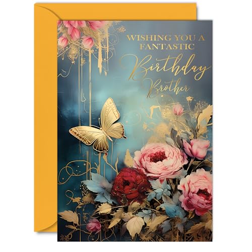Beautiful Gold Birthday Cards for Brother - Wonderful... - Auto & Moto Amazon Royaume-Uni à 2.59€
