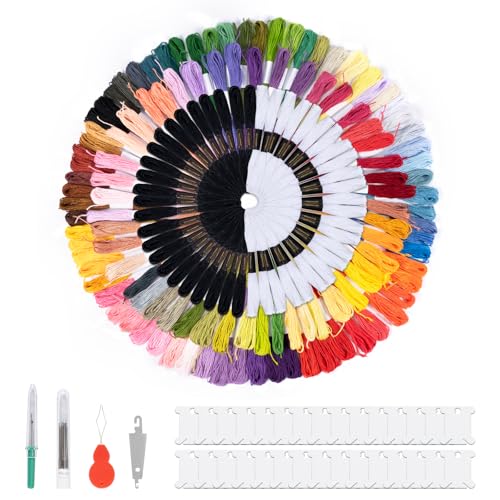 306 Stickgarn set, 200 Bunt Garn und 48 Schwarz Weiße Garn... - Maison & Cuisine Amazon Allemagne à 15.29€