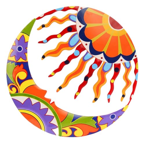 CAXUSD Metal Sun and Moon Wall Hanging Art Decor for... - Jardin & Extérieur Amazon Royaume-Uni à 11.99€